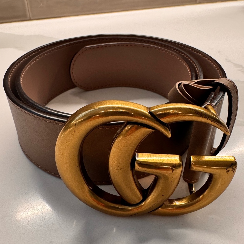 Gucci belt in Porcelain Rose.  Size 85 (34)